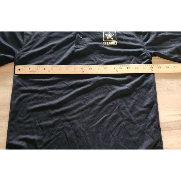 US Army Polo Shirt Embroidered‎ Logo Black Short Sleeve Dri-Duke Mens Small EUC - Picture 7 of 8